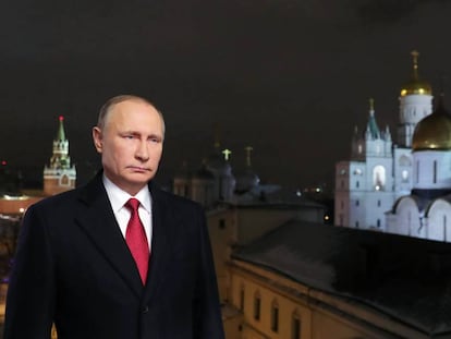 Presidente russo durante pronunciamento de Ano Novo.