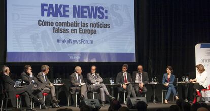 Debate sobre las 'fake news' celebrado el martes en Madrid.