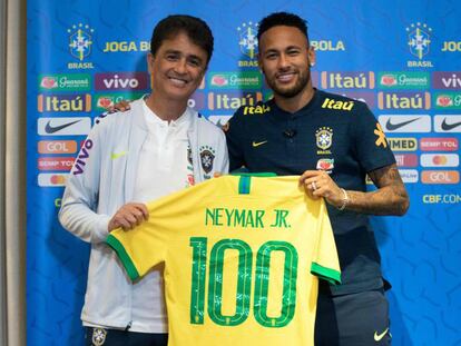 Neymar completará 100 jogos pela seleção brasileira em Cingapura.