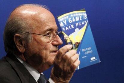 Joseph Blatter, ayer en Zúrich.