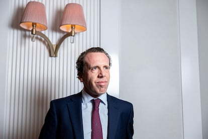 Iván Pascual, directivo de BlackRock, en el Hotel Villamagna.
