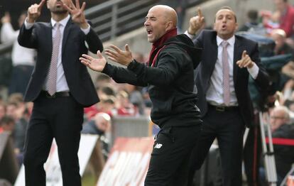 Sampaoli, en el pasado partido ante el Granada. 