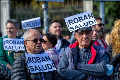 Manifestación en Madrid por la defensa de la sanidad pública