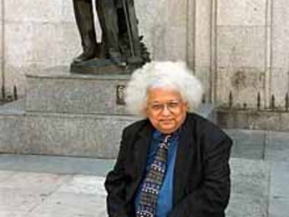 Lord Desai, ayer en Madrid.