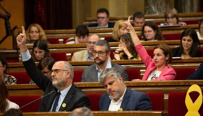 Votació al ple del Parlament.