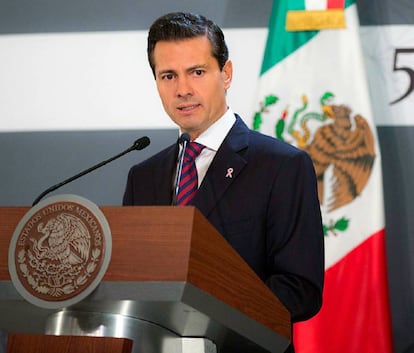 Pe&ntilde;a Nieto durante un acto publico esta semana