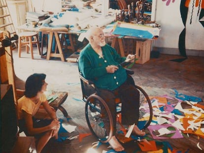 Henri Matisse, retratado en 1952 en el H&ocirc;tel R&eacute;gina de Niza.