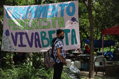 Diferentes organizaciones sociales e indígenas exigen justicia por la ambientalista Berta Cáceres, en Tegucigalpa.