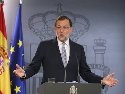 Rajoy, durante una rueda de prensa la semana pasada.