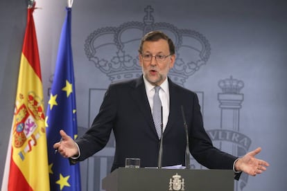 Rajoy, durante una rueda de prensa la semana pasada.