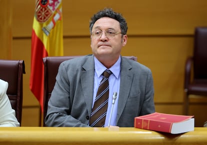 El fiscal general del Estado, ?lvaro Garca Ortiz, durante su comparecencia en la Comisin de Justicia del Senado el pasado 18 de febrero.