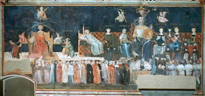 'Alegoría del Buen Gobierno' (1338-1340), de Ambrogio Lorenzetti.