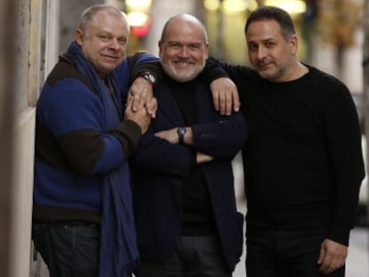 Santiago Sánchez, Carles Castillo y Carles Montoliu, director e intérpretes de 'La Crazy Class'.