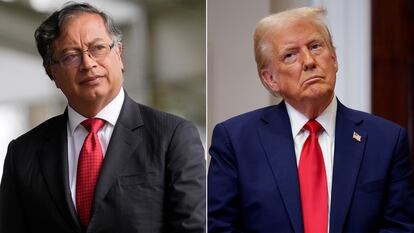 Los presidentes Gustavo Petro y Donald Trump.