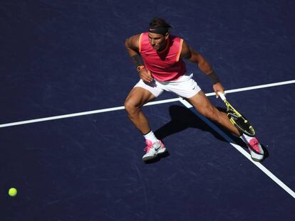 Nadal, durante el partido contra Schwartzman.