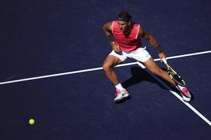 Nadal, durante el partido contra Schwartzman.