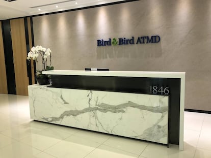 Recepción de la oficina de Bird & Bird en Singapur