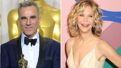 Daniel Day-Lewis y Meg Ryan.