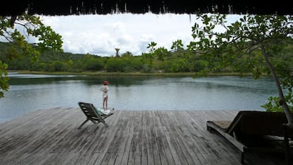 Embarcadero en la Fazenda da Lagoa, en Ilhéus (Bahía, Brasil).