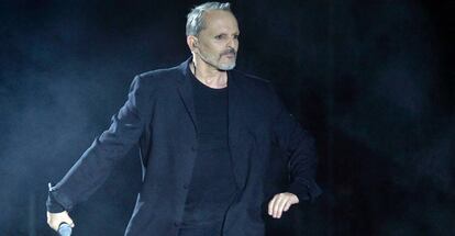 Miguel Bosé, en el Zócalo de la Ciudad de México.