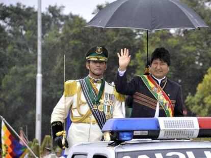 Morales en Santa Cruz durante una visita en 2013. 