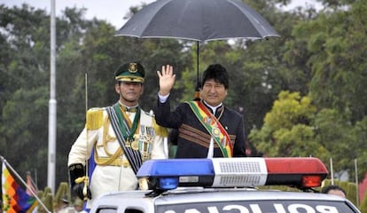 Morales en Santa Cruz durante una visita en 2013.