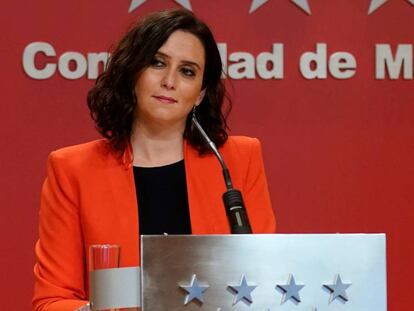 La presidenta de la Comunidad de Madrid Isabel Díaz Ayuso.