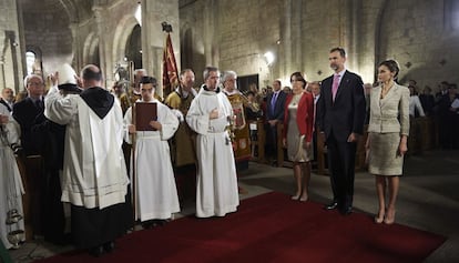 Los Reyes y Yolanda Barcina en los premios Príncipe de Viana el pasado junio.