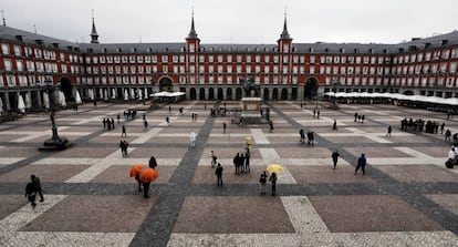 Vista de la plaza Mayor de Madrid.