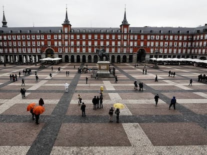 Vista de la plaza Mayor de Madrid.