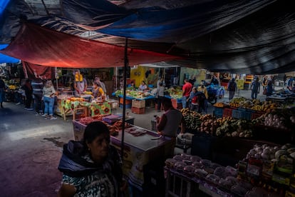 Mercado en la comunidad de Páracho, en el Estado de Michoacán.