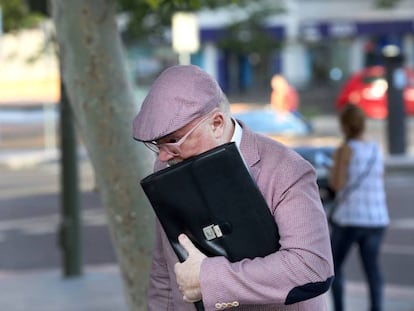 El comisario jubilado José Villarejo, en los juzgados de plaza de Castilla, en una imagen de archivo.