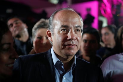 Felipe Calderón, expresidente de México, en un acto de 2018.