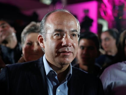 Felipe Calderón, expresidente de México, en un acto de 2018.