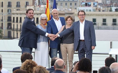 Junqueras, Casals, Romeva, Forcadell i Mas.