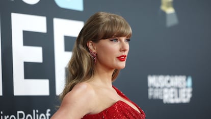 Taylor Swift, durante la ceremonia de los Grammy en febrero.