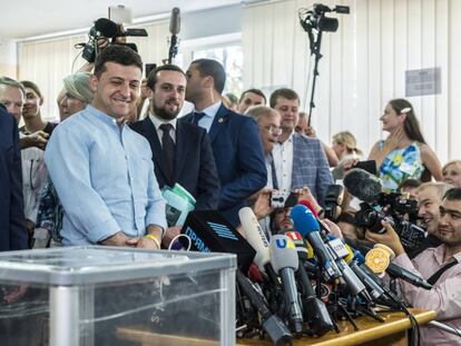 El presidente ucranio, Volodimir Zelenskiy, el 21 de julio de 2019 en Kiev.  