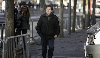 Oriol Pujol llega a la Audiencia de Barcelona, en diciembre pasado.