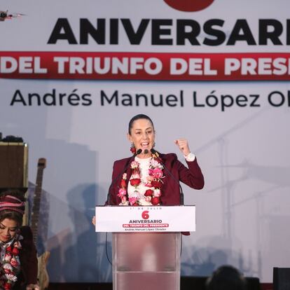 Claudia Sheinbaum encabezó el evento por el sexto aniversario del triunfo de Andrés Manuel López Obrador, en Los Pinos.