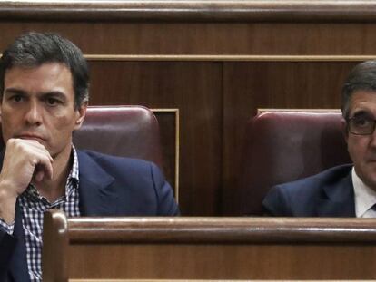 Pedro S&aacute;nchez y Patxi L&oacute;pez, en octubre pasado.