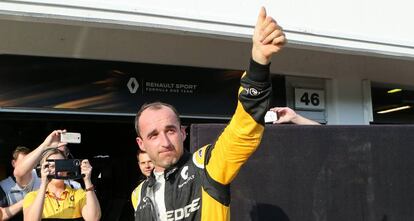 Robert Kubica durante un entrenamiento en Budapest, Hungria el 2 de agosto de 2017.