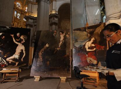 Los tres cuadros de José de Ribera, <b><i>El Españoleto</b></i><b><i>,</b></i> hallados en la catedral de Granada.