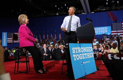 Obama, junto a Clinton en Charlotte (Carolina del Norte)