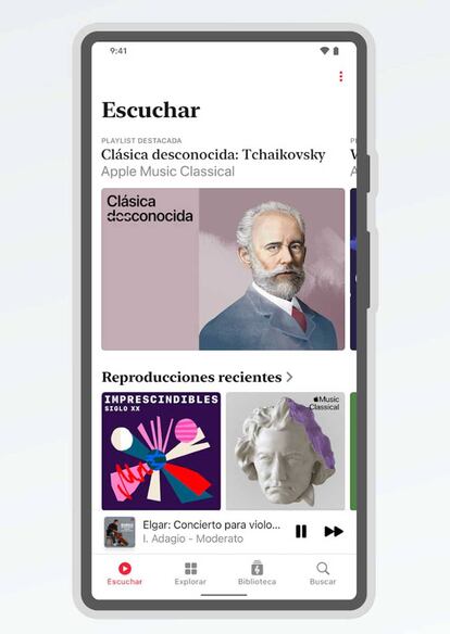 Interfaz Apple Music Classical