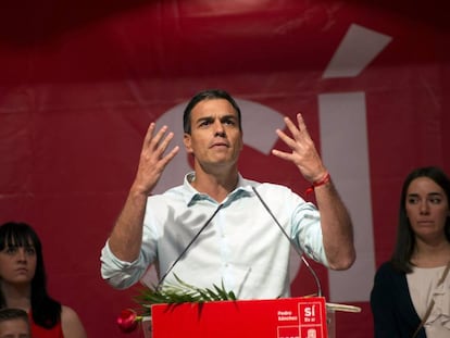 El candidat a la secretaria general del PSOE Pedro S&aacute;nchez. 