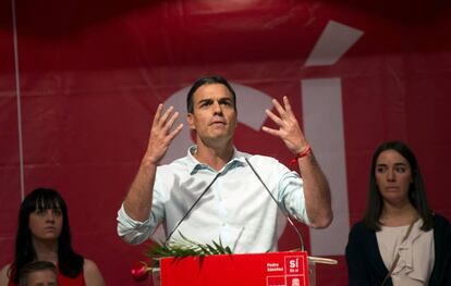 El candidat a la secretaria general del PSOE Pedro Sánchez.