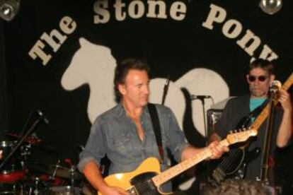 Bruce Springsteen durante una de sus últimas actuaciones en The Stone Pony, en Nueva Jersey.