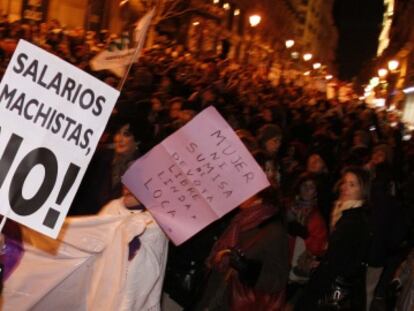 Manifestação do Dia Internacional da Mulher em Madri, em 2010.