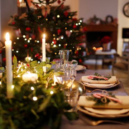 Christmas still life, table set