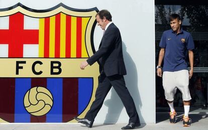 Rosell y Neymar, el día de la presentación del brasileño.